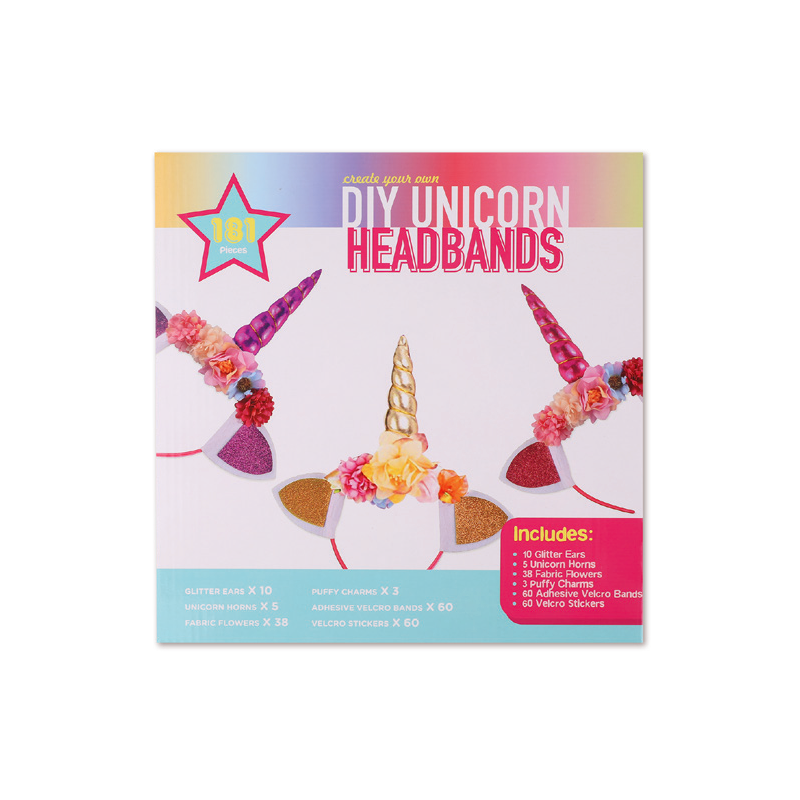 Bréagán Cruthaitheach Kids Unicorn Headbands DIY